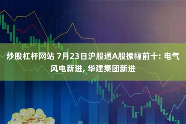 炒股杠杆网站 7月23日沪股通A股振幅前十: 电气风电新进, 华建集团新进